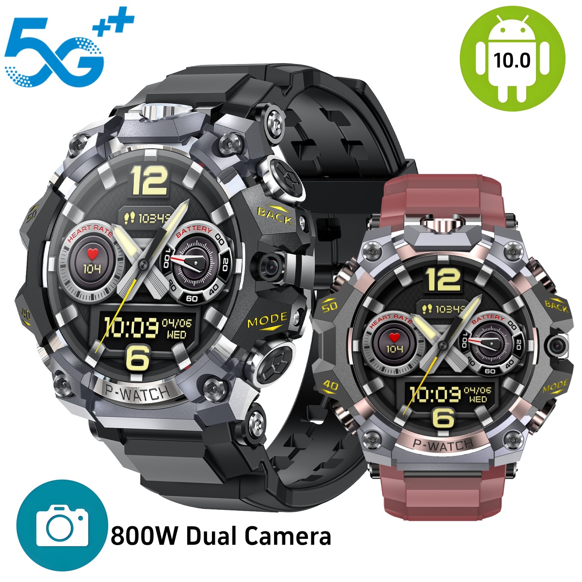 Seaweed Snack - Smartwatch Q668 Android 10.0 1.95 polegadas