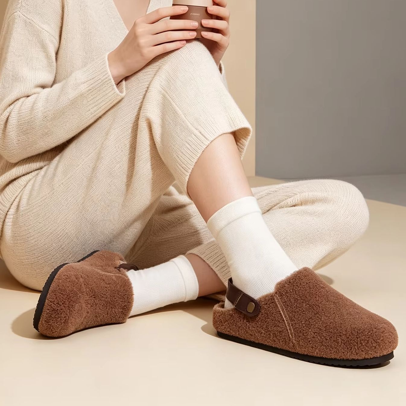 Popcorn - Smile Popcorn Novas Pantufas Femininas Tipo