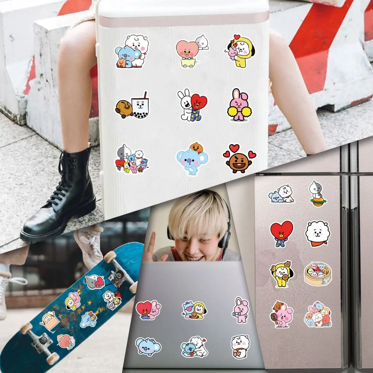 100/200PCS Adesivos BT21 Chimm - Cookies Pack avaliação e preço