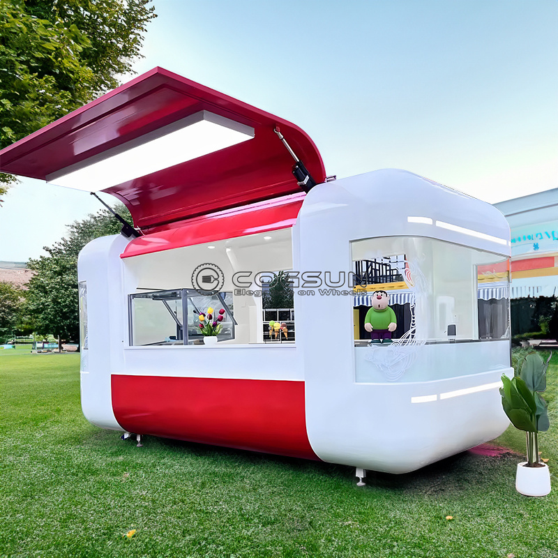 Trailer de comida móvel de rua - Food Snacks Catering avaliação e preço